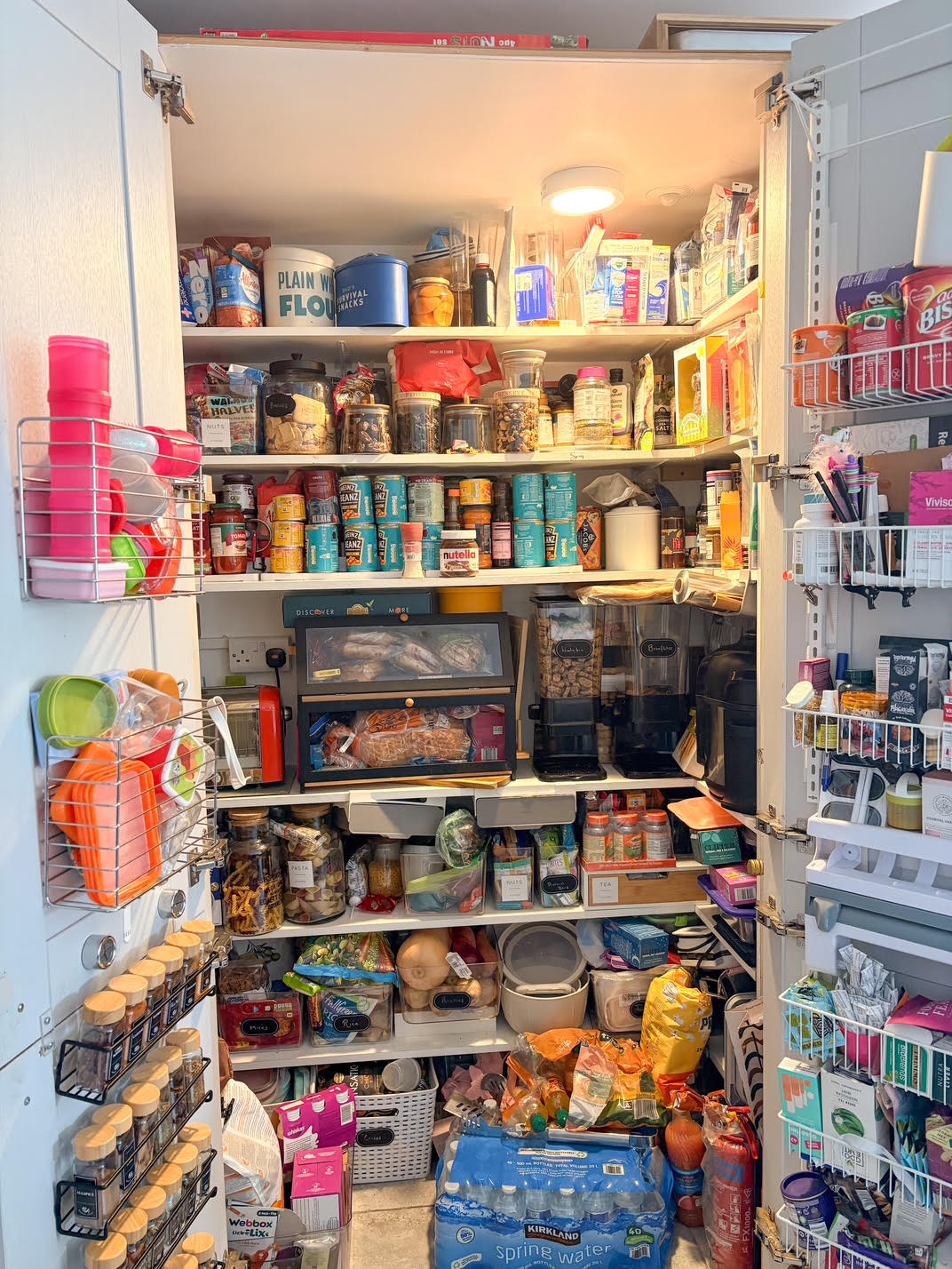Walk in pantry, systemised. before